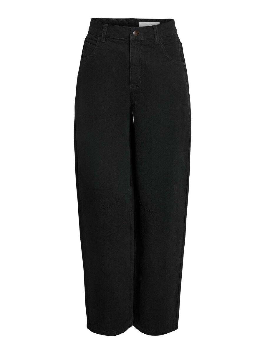 Carousel image - NMHAZAL BARREL FIT JEANS, Black | 2