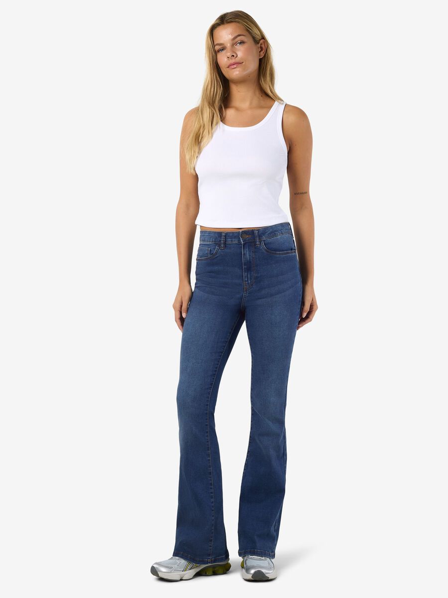 Product carousel image - NMSALLIE FLARED JEANS, Medium Blue Denim | 2
