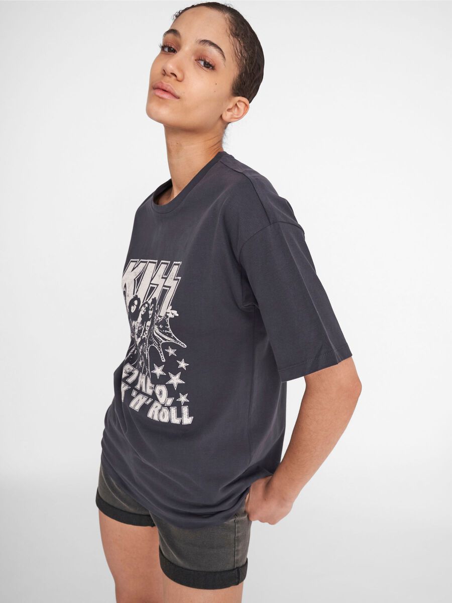PRINT T-SHIRT, Obsidian, highres