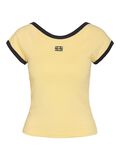 Product image thumbnail - NMTWIN  CROP TOP, French Vanilla | 2