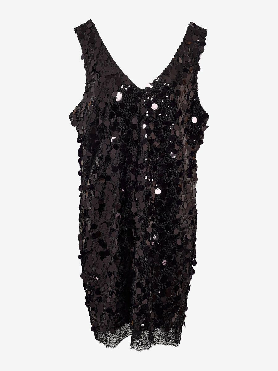 Carousel image - PAILLETTE MINI-ROBE, Black | 2
