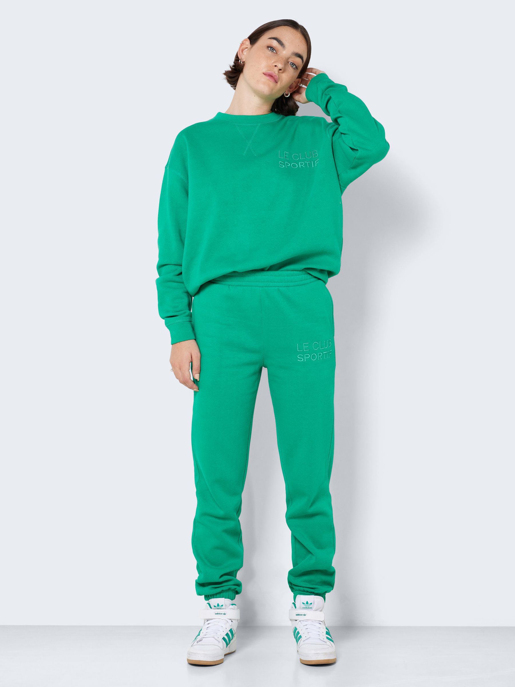 Emerald top green sweatpants