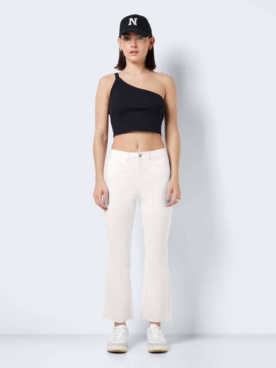 Noisy May NMSALLIE CROPPED FLARED JEANS, Bright White, highres - 27024238_BrightWhite_004.jpg