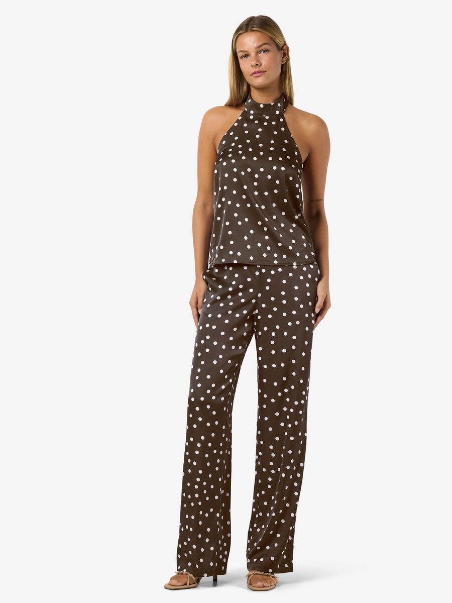 Product carousel image - SATIN TROUSERS, Chocolate Brown | 2