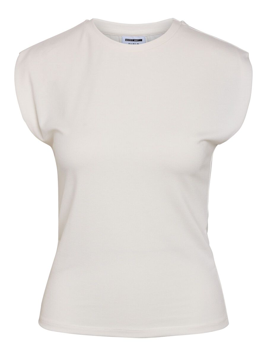 Carousel image - NMLEGA  CAP SLEEVE TOP, Cloud Dancer | 2