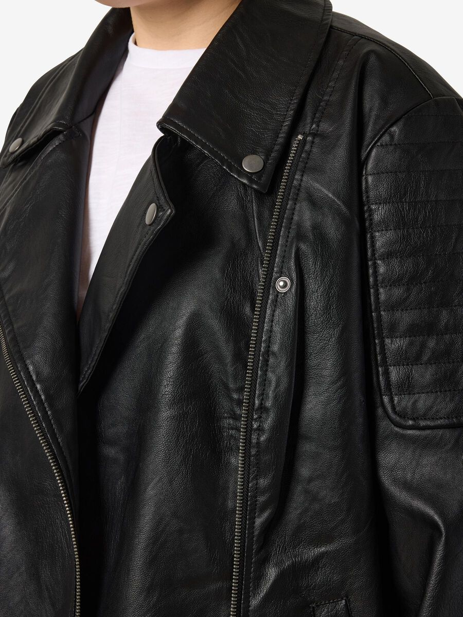 Carousel image - CURVE COATED JACKET, Black | 5