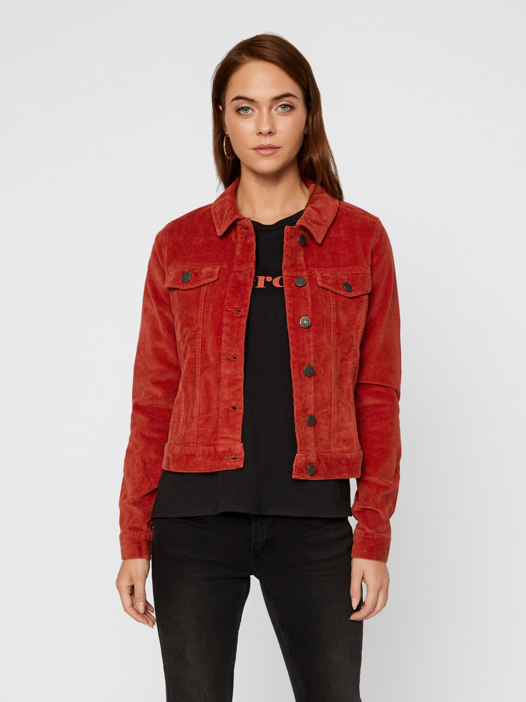 CORDUROY JACKET Red NOISY MAY