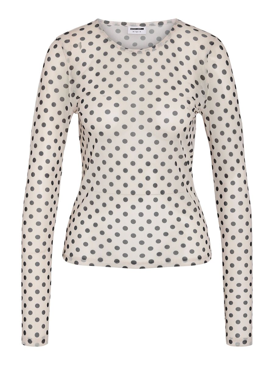 Carousel image - LONG SLEEVED MESH TOP, Snow White | 1