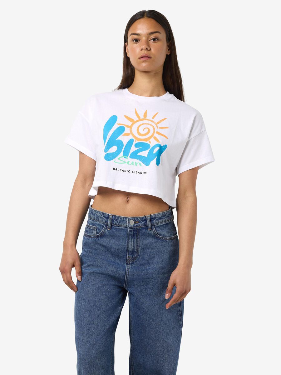 Noisy May PRINTED CROPPED T-SHIRT, Bright White, highres - 27035910_BrightWhite_1227445_003.jpg