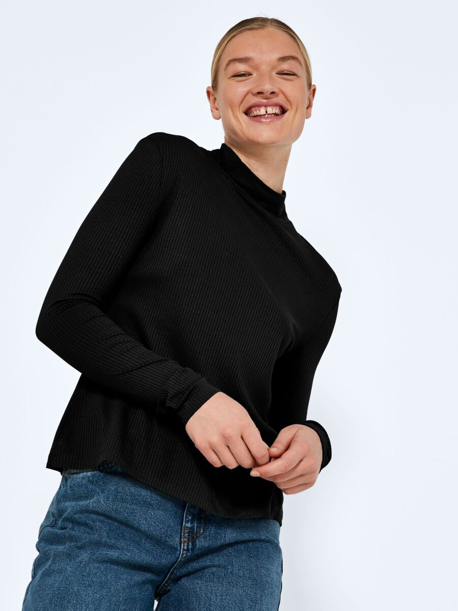 Noisy May HIGH NECK TOP, Black, highres - 27012526_Black_007.jpg
