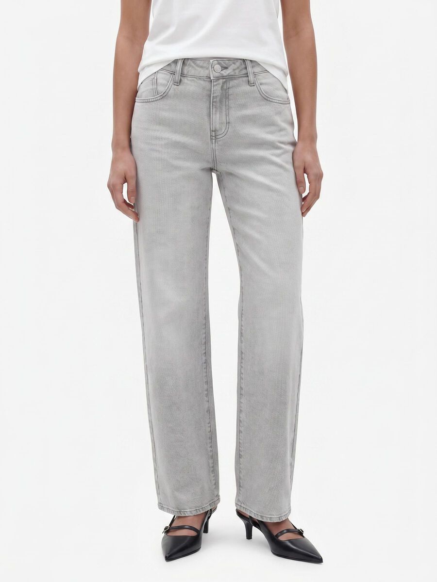 Product tile image - NMYOLANDA JEAN DROIT, Light Grey Denim | 27030830_LightGreyDenim