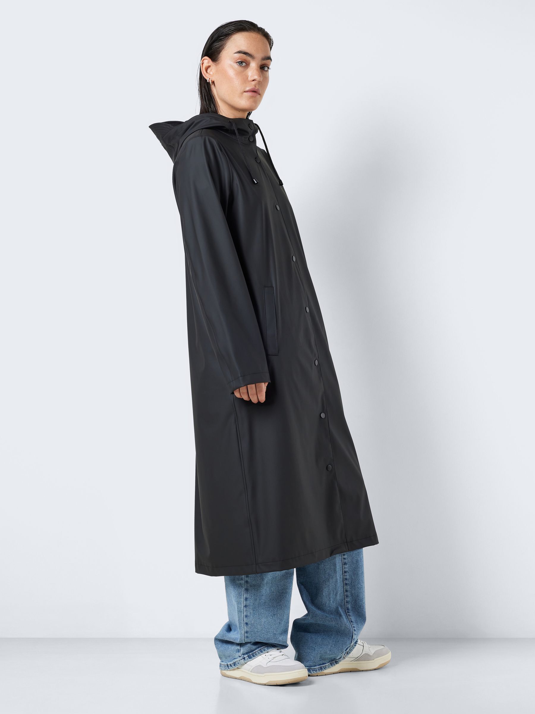 Long deals black raincoat
