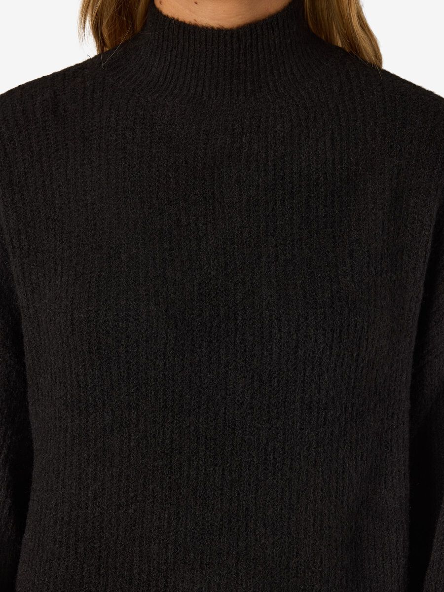 Carousel image - LONG KNITTED PULLOVER, Black | 5