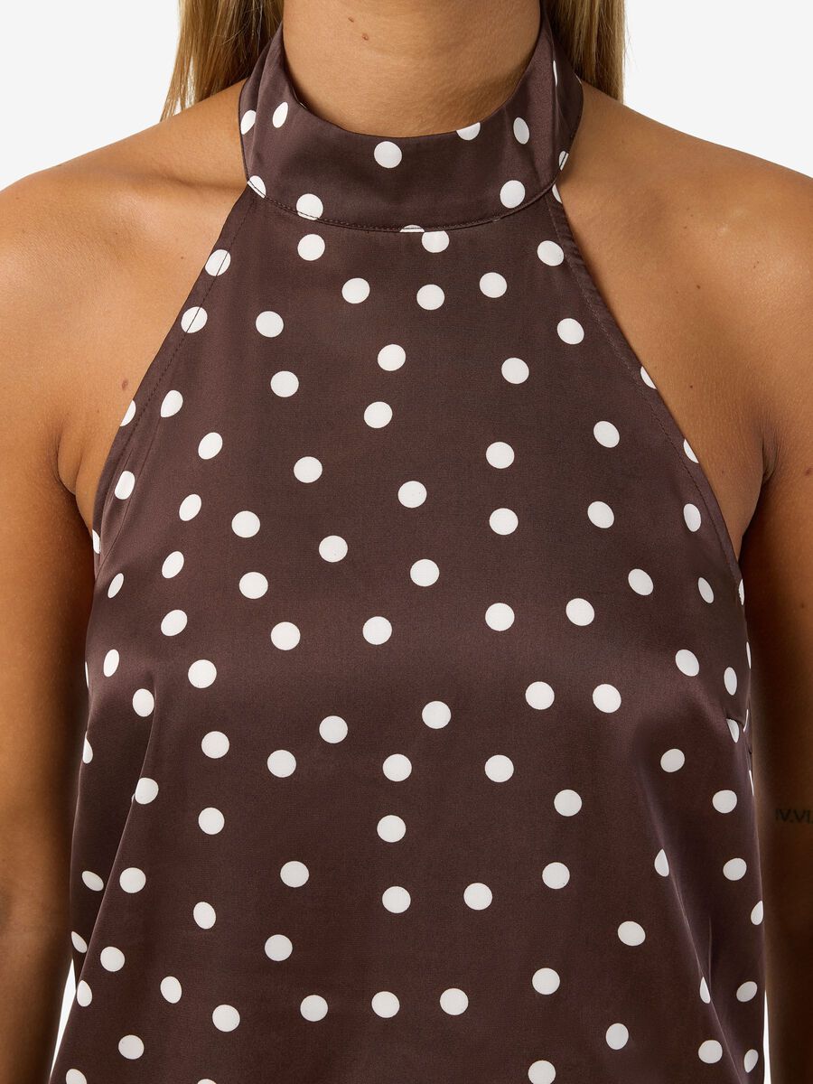 Carousel image - HALTERNEK TOP, Chocolate Brown | 5