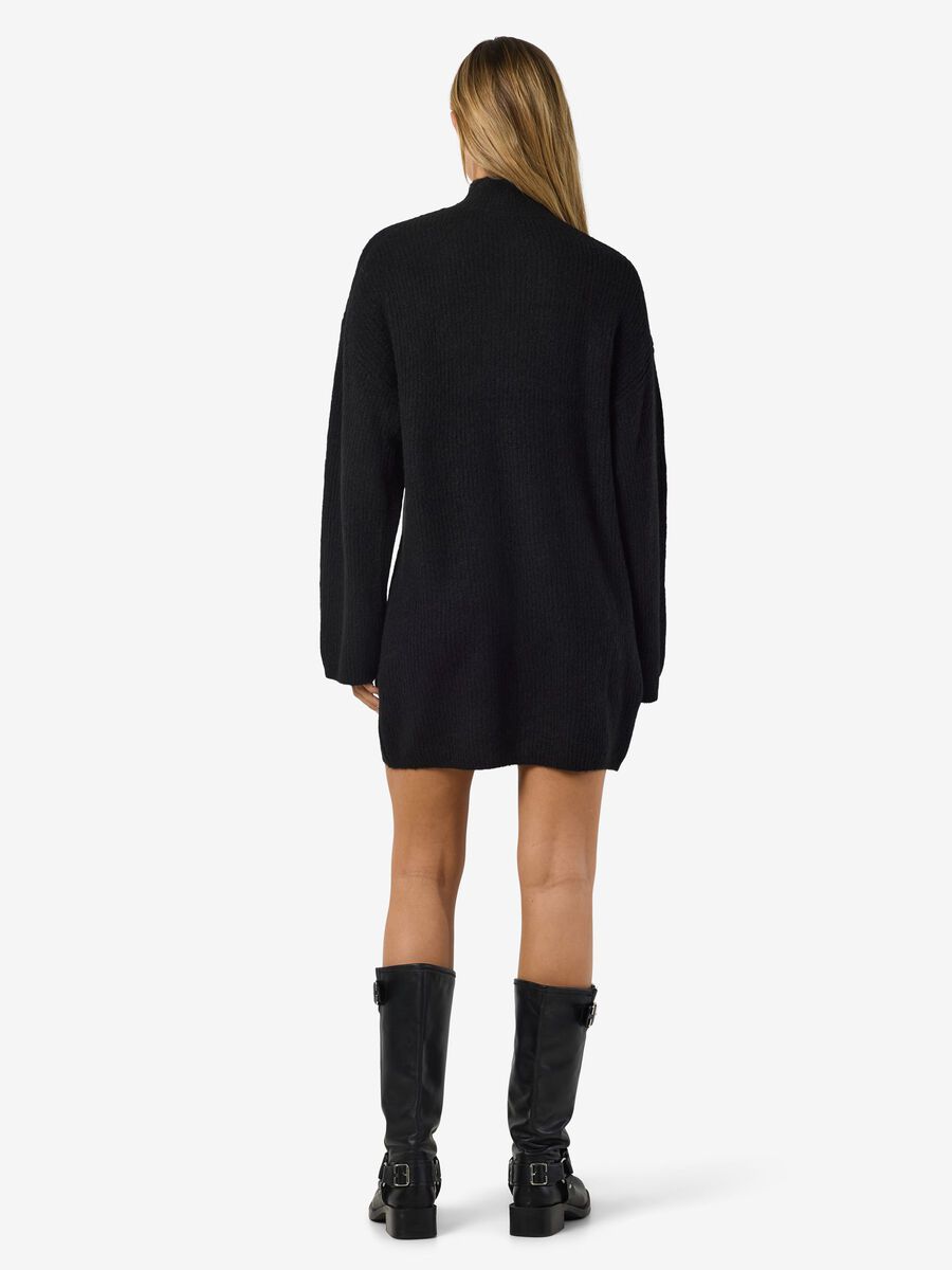 Carousel image - LONG KNITTED PULLOVER, Black | 3