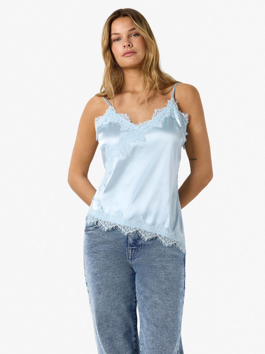 Product tile image - SATIN CAMISOLE, Cerulean | 27038460_Cerulean_1315133