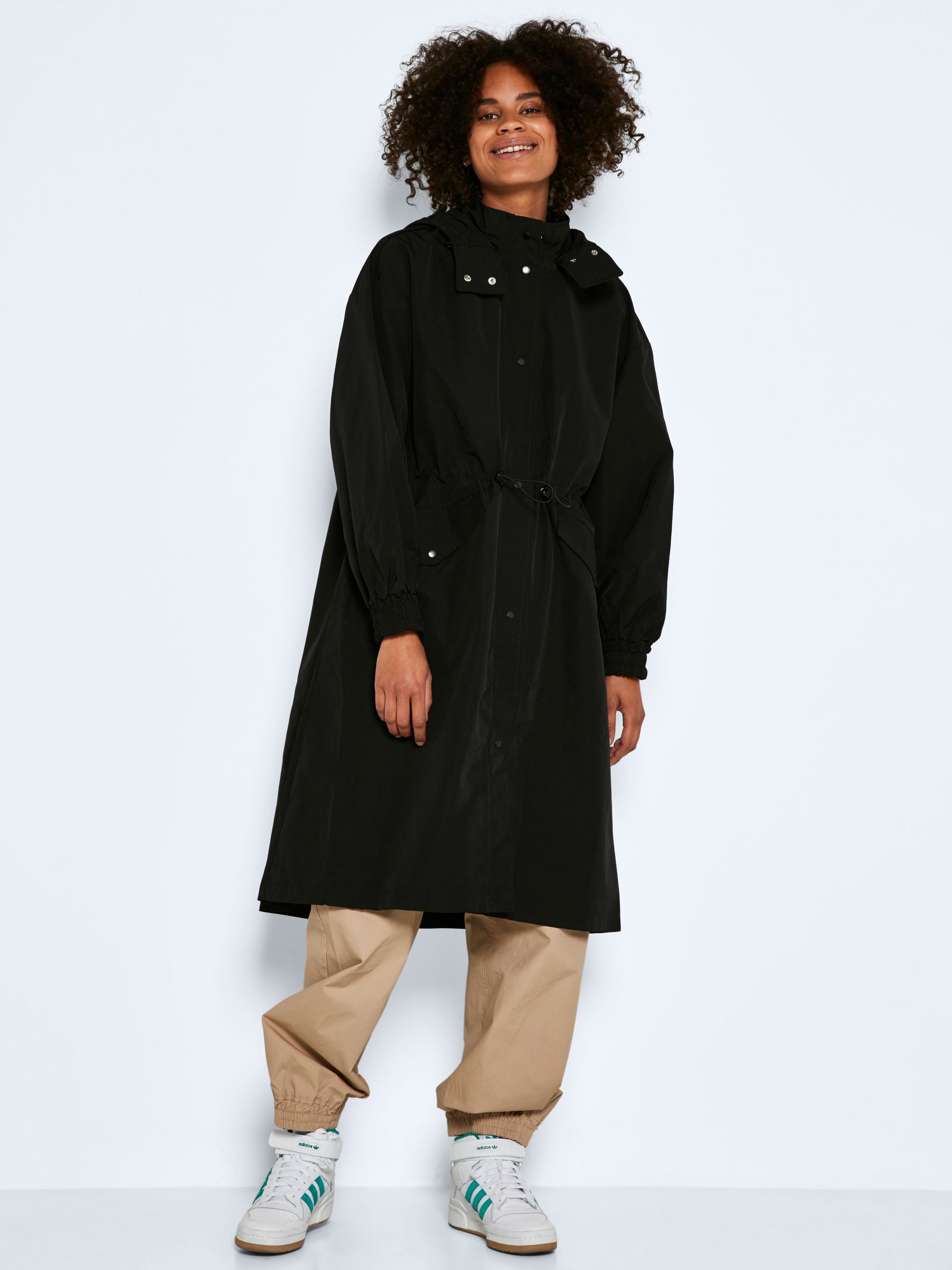 Black longline parka cheap