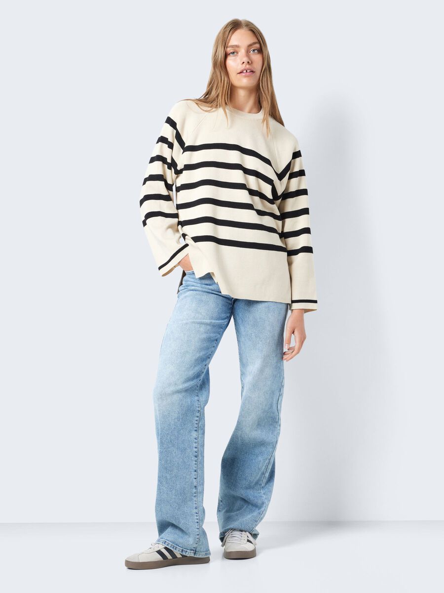 Noisy May STRIPED KNITTED PULLOVER, Oatmeal, highres - 27027534_Oatmeal_1078905_004.jpg