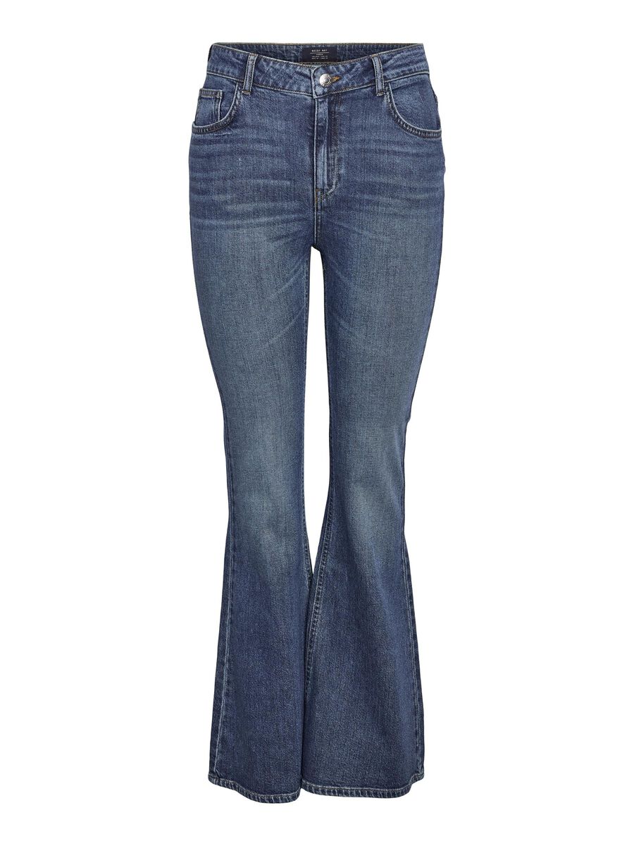 Noisy May NMKAREEN UTSVÄNGDA JEANS, Medium Blue Denim, highres - 27034386_MediumBlueDenim_001.jpg