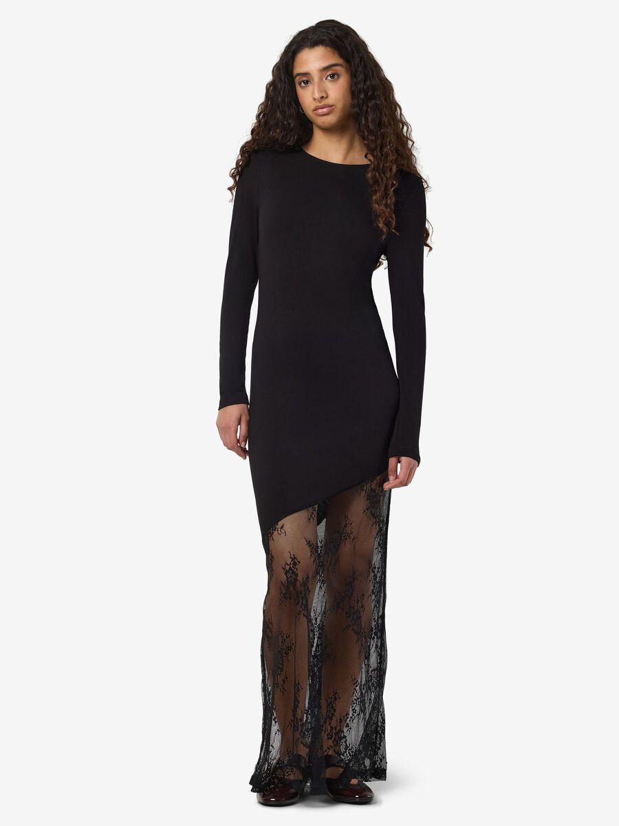 Product carousel image - BLONDEDETALJERET MAXIKJOLE, Black | 2