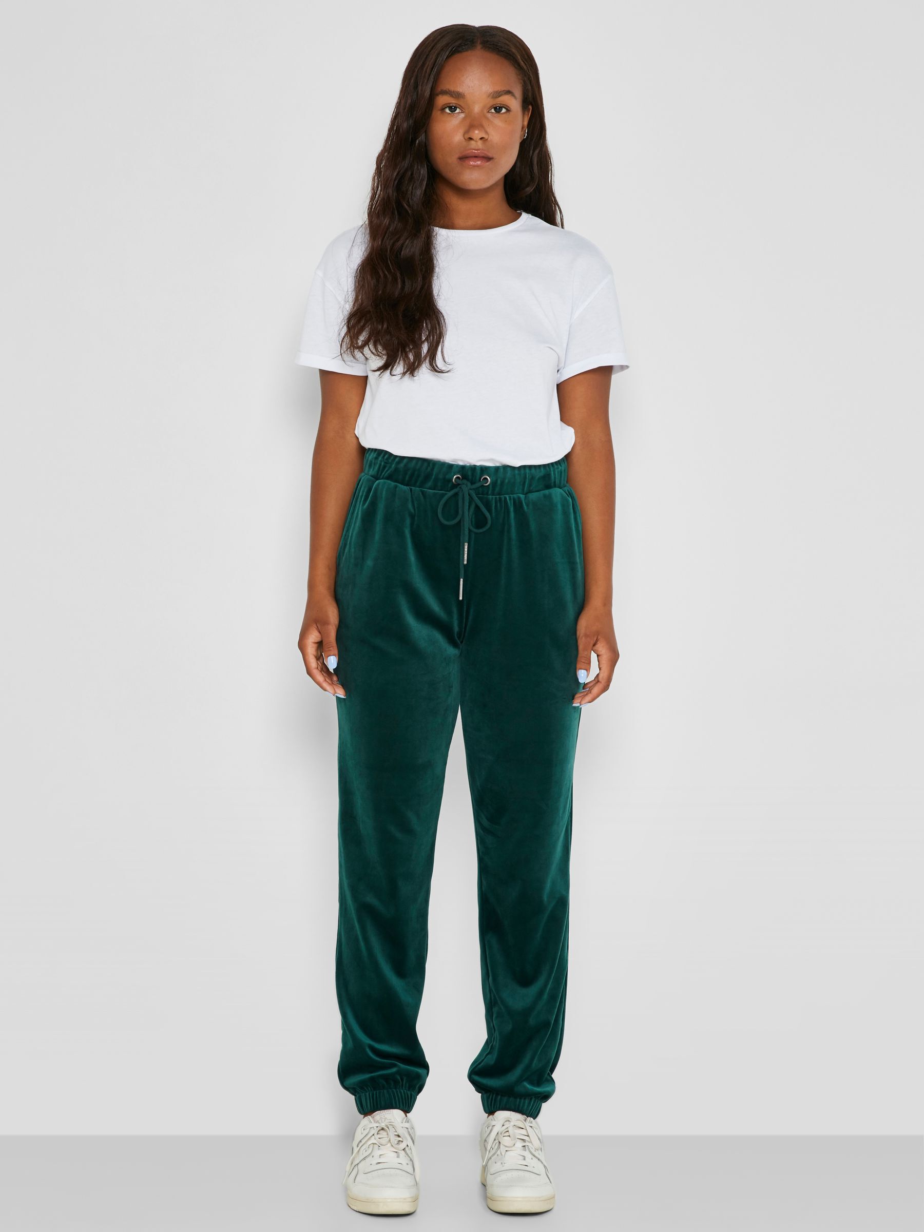 Green velvet joggers hotsell