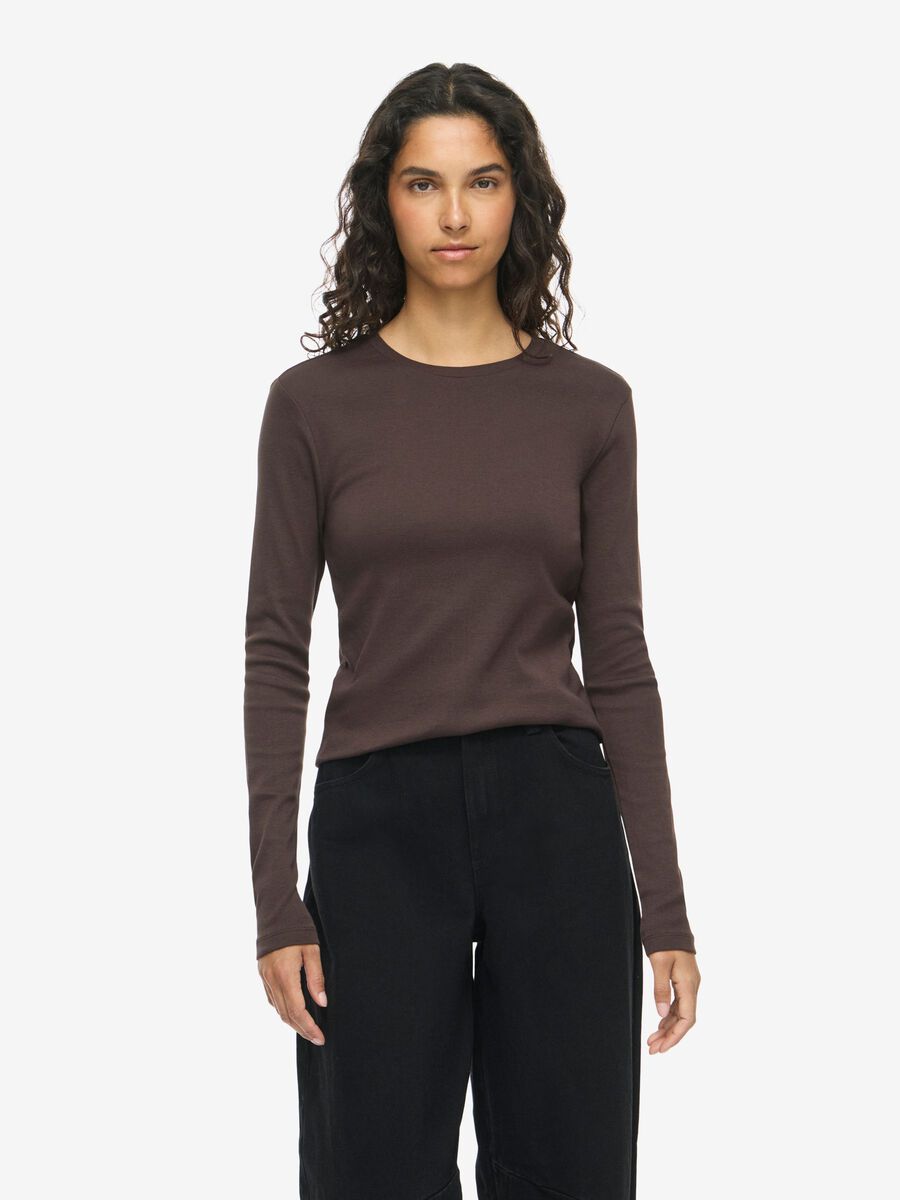 Product tile image - NMSTORMI  LONG SLEEVED TOP, Coffee Bean | 27039515_CoffeeBean