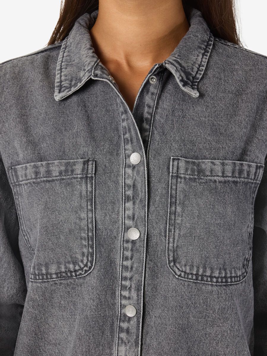 Carousel image - DENIM OVERSHIRT, Medium Grey Denim | 5