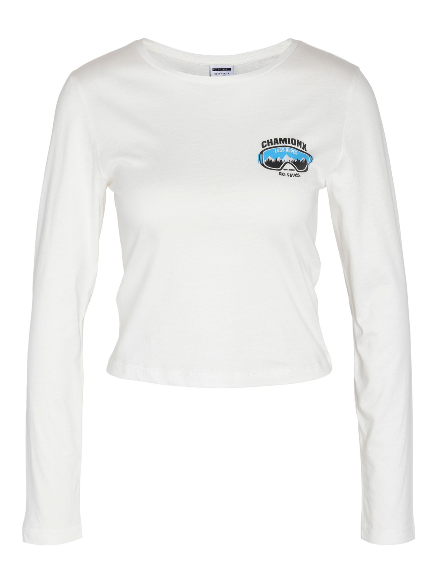 CROPPED TOP MET LANGE MOUWEN Wit NOISY MAY