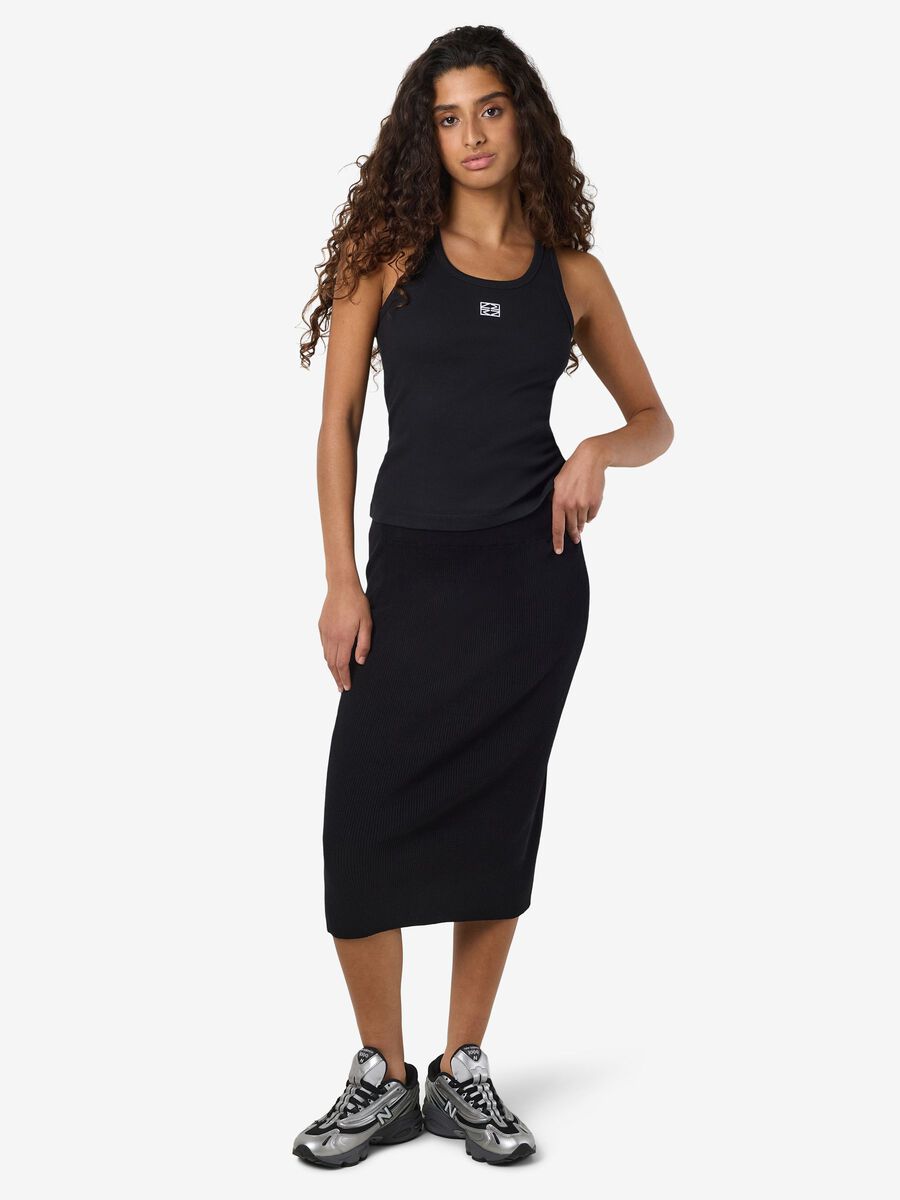Product carousel image - KNITTED MIDI SKIRT, Black | 2