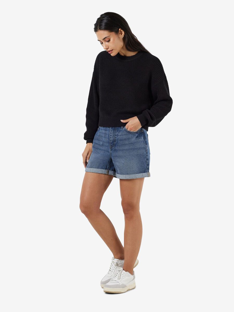 Noisy May NORMAL WAIST DENIM SHORTS, Medium Blue Denim, highres - 27010864_MediumBlueDenim_004.jpg