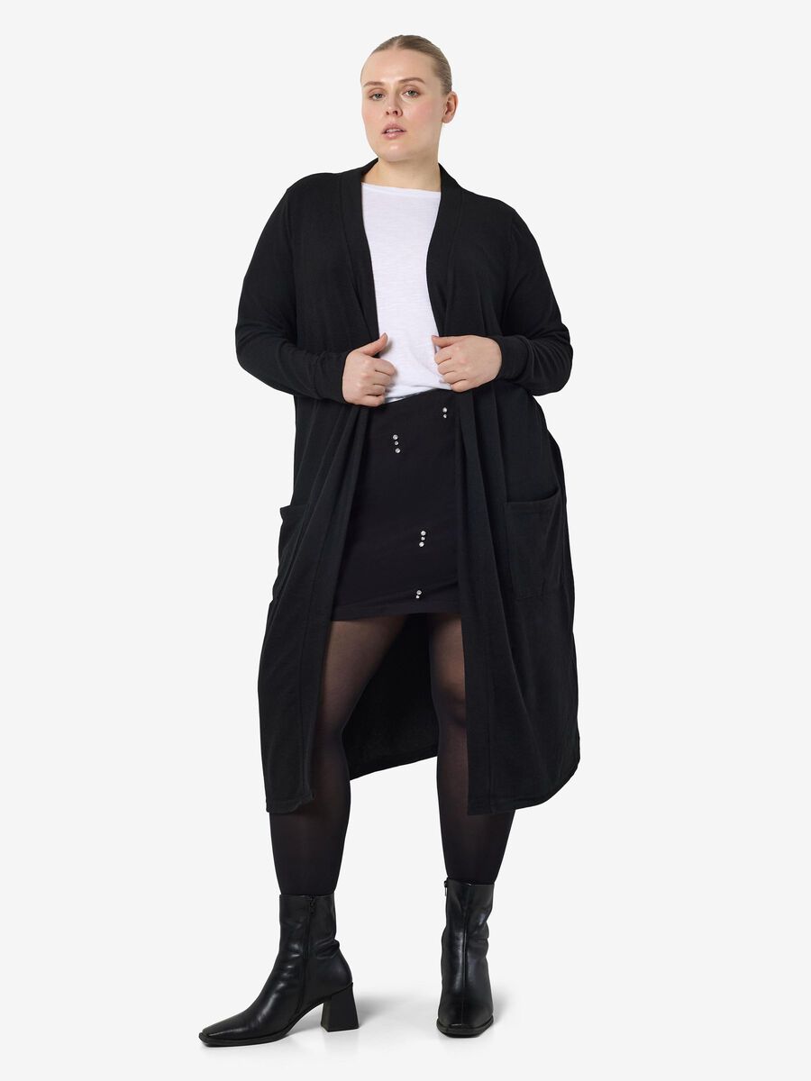 Noisy May CURVE LONG CARDIGAN, Black, highres - 27014104_Black_007.jpg