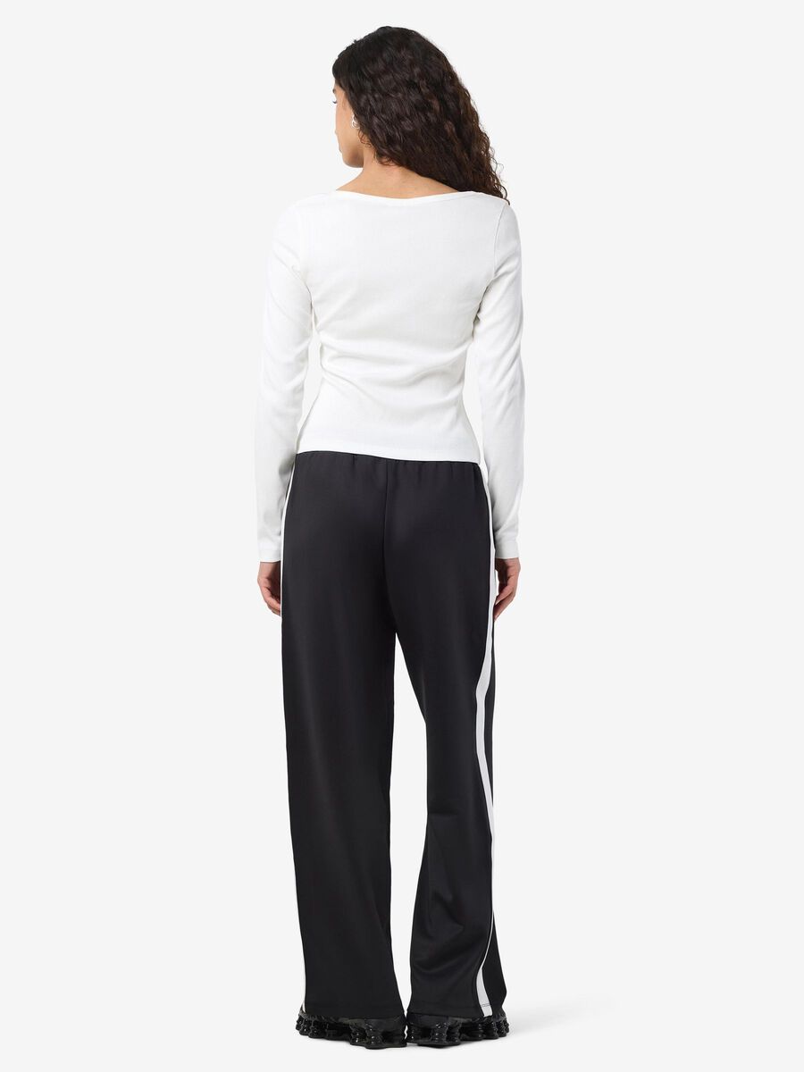 Carousel image - SLIM FIT LONG SLEEVED TOP, Cloud Dancer | 3