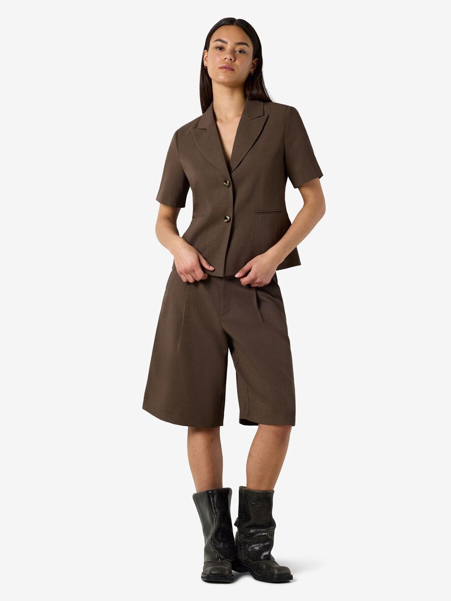 Carousel image 4 NMMONNA SHORT SLEEVES BLAZER, Chocolate Brown