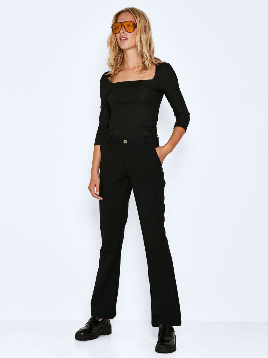 Noisy May FLARED TROUSERS, Black, highres - 27017431_Black_007.jpg