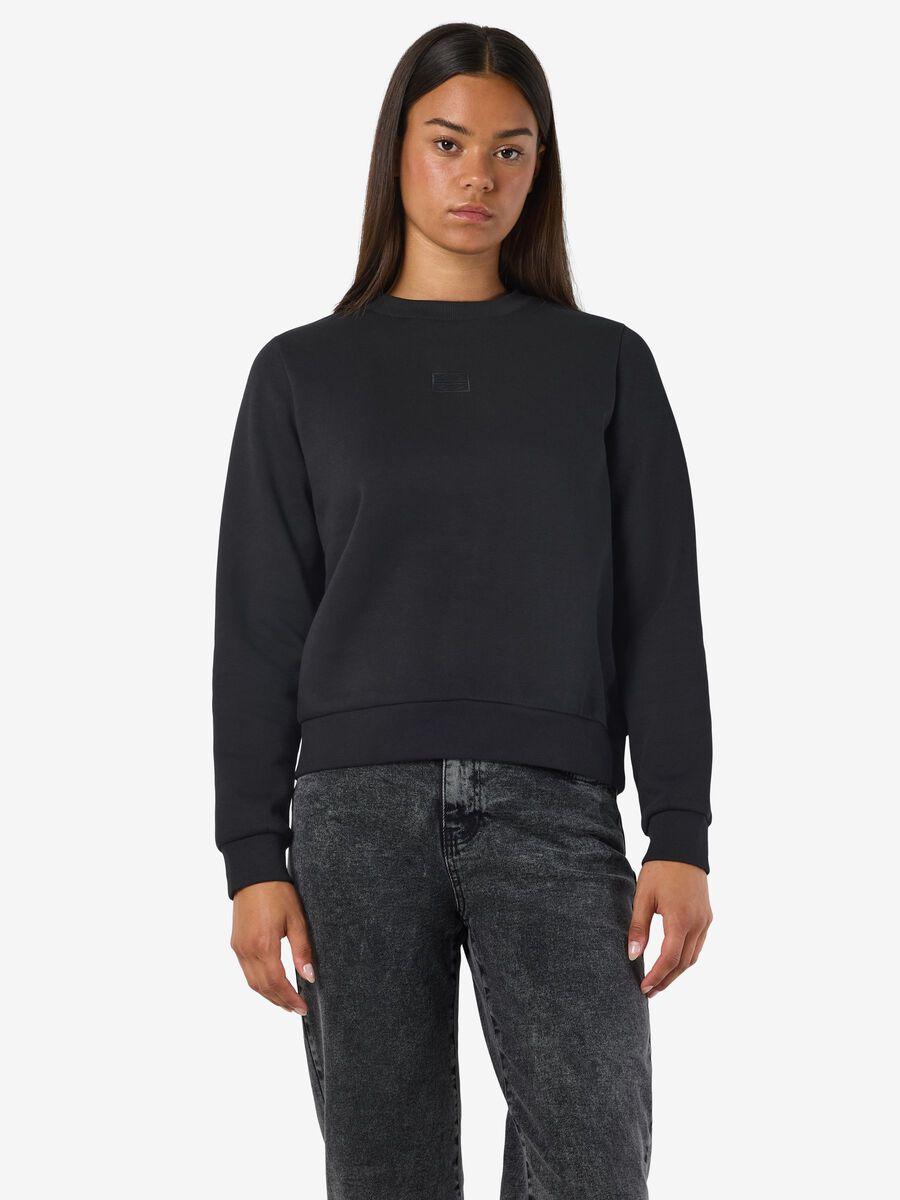 Carousel image - EMBROIDERED SWEATSHIRT, Black | 1