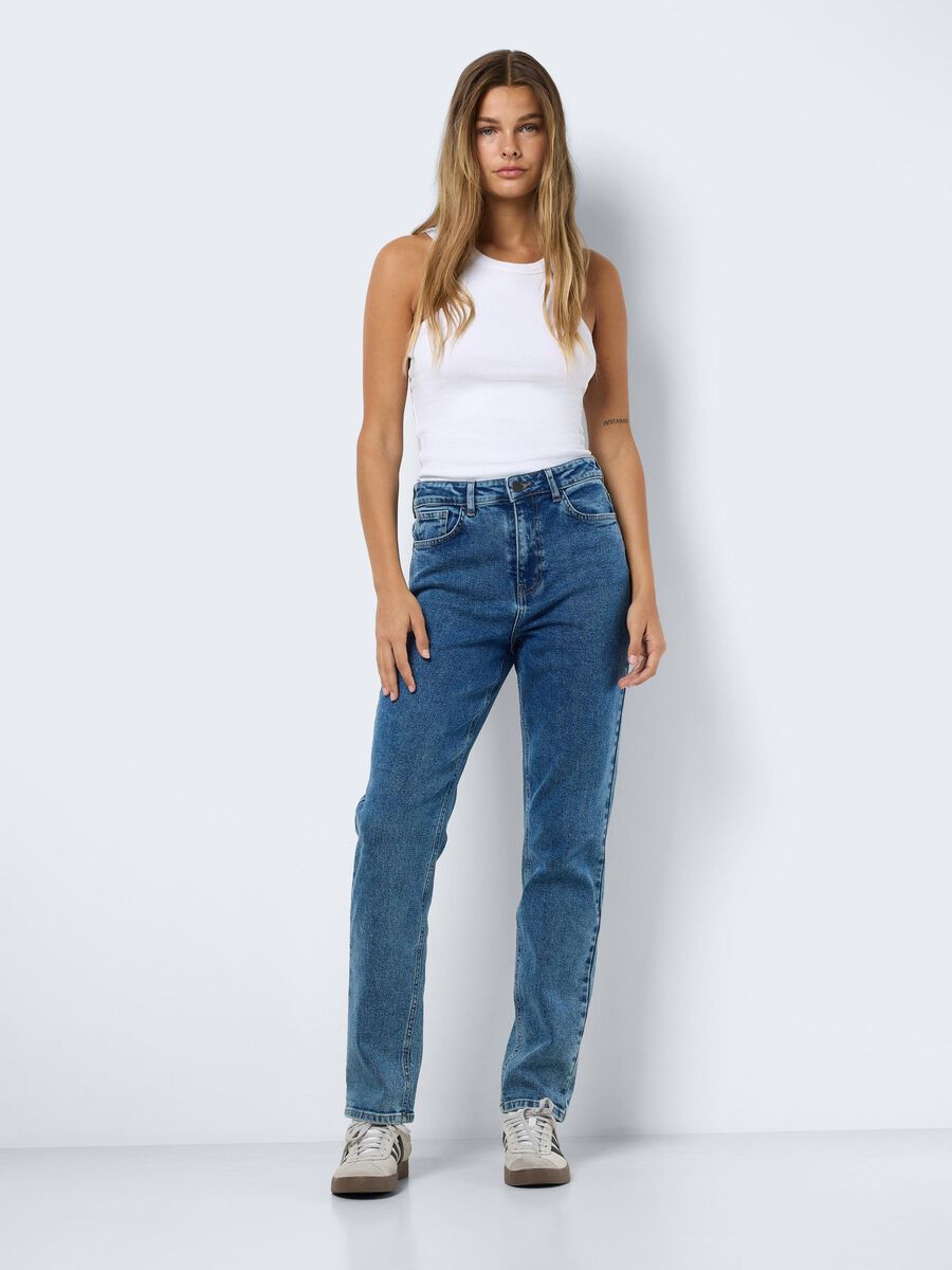 Noisy May NMDAISY MOM JEANS, Medium Blue Denim, highres - 27031099_MediumBlueDenim_007.jpg
