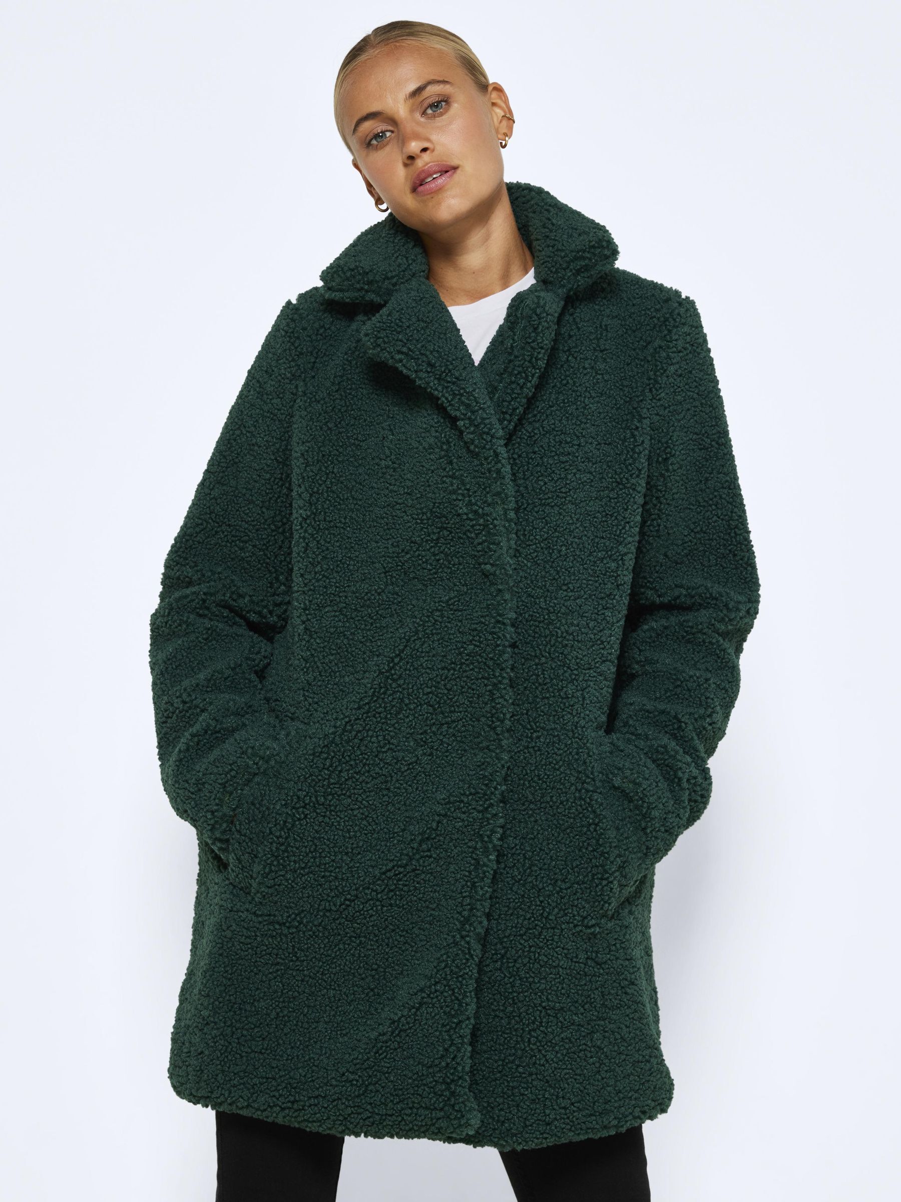 dark green teddy bear coat