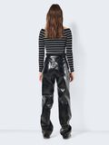 Noisy May FAUX LEATHER CROC TROUSERS, Black, highres - 27028824_Black_1078496_005.jpg