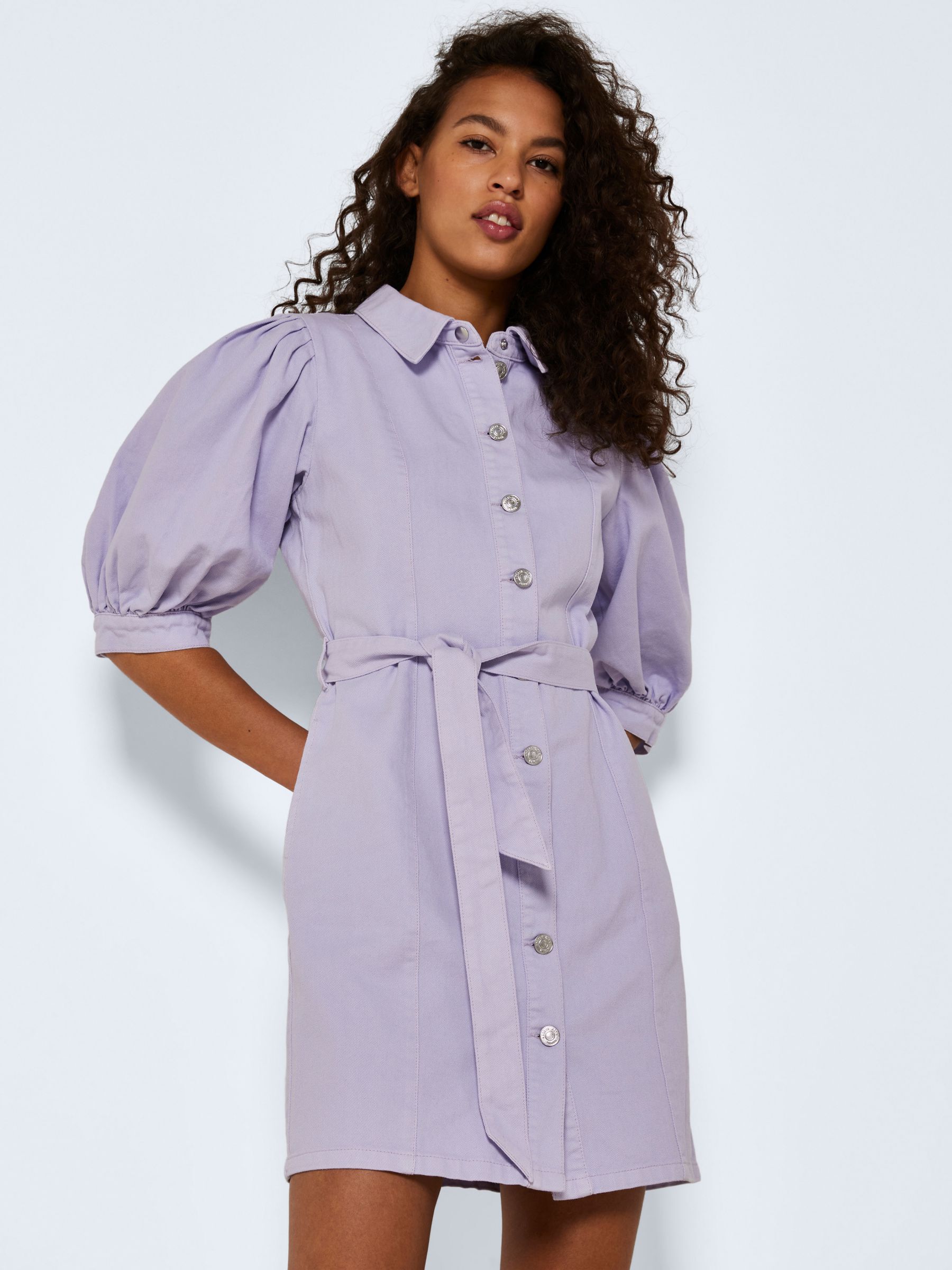 Coloured denim dress | Noisy May