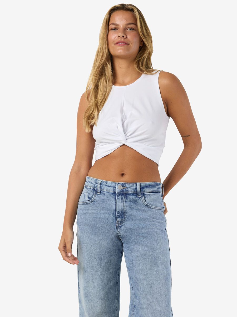 Carousel image - CROPPED SLEEVELESS TOP, Bright White | 1