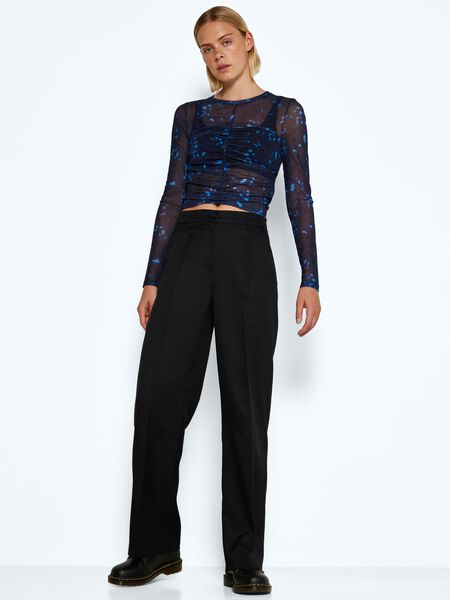 Noisy May HIGH WAISTED STRAIGHT FIT TROUSERS, Black, highres - 27022757_Black_007.jpg