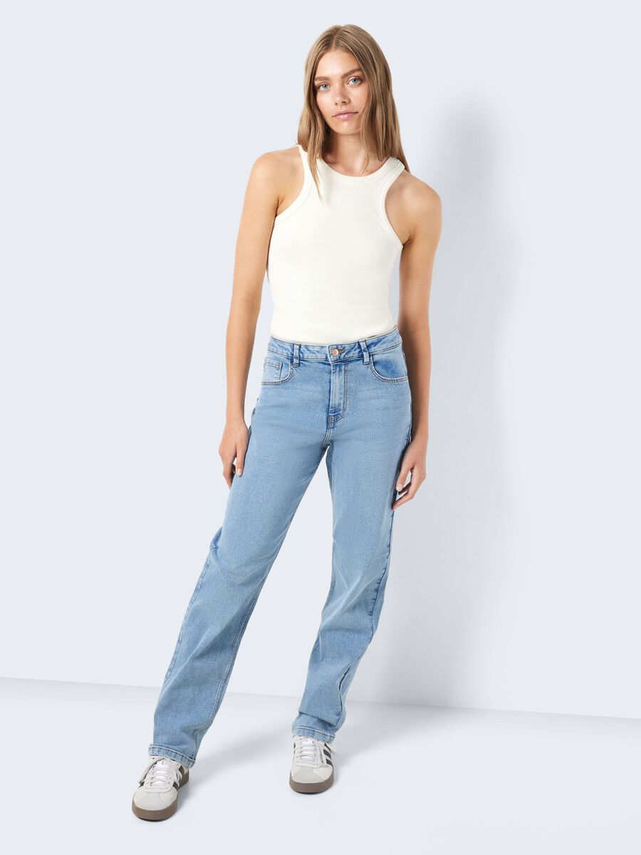 NMGUTHIE HIGH WAISTED STRAIGHT FIT JEANS