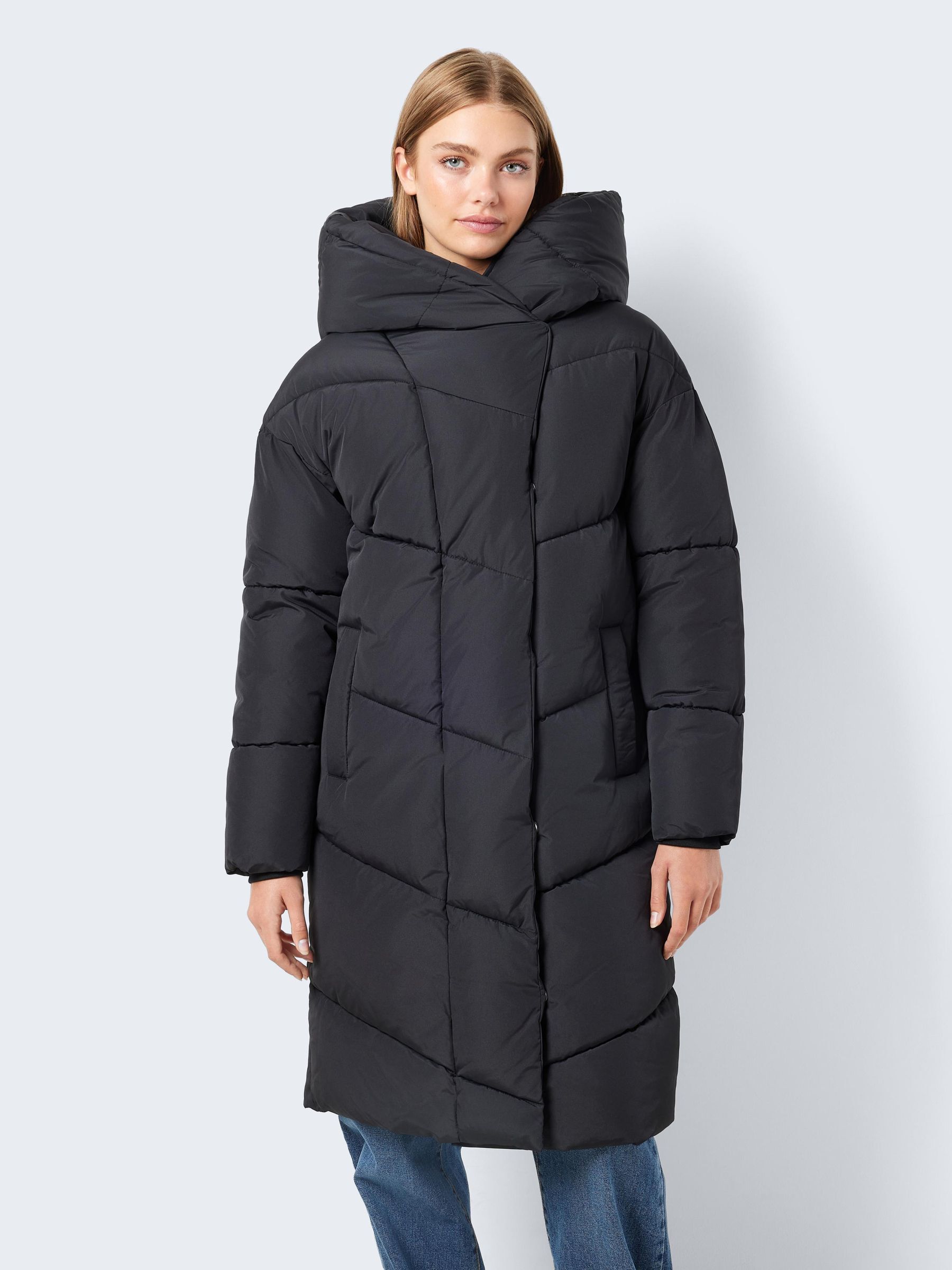 NMTALLY LONG PUFFER JACKET Black NOISY MAY