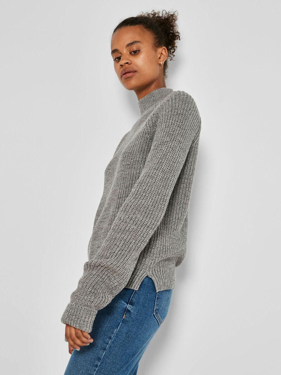 Noisy May STRIKKET PULLOVER, Medium Grey Melange, highres - 27005510_MediumGreyMelange_007.jpg