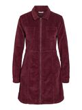 Product image thumbnail - CORDUROY MINI DRESS, Windsor Wine | 2