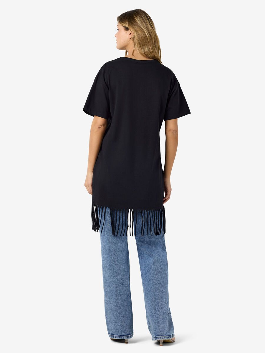 Carousel image - NMKEYLA T-SHIRT MIDIKL&Auml;NNING, Black | 4