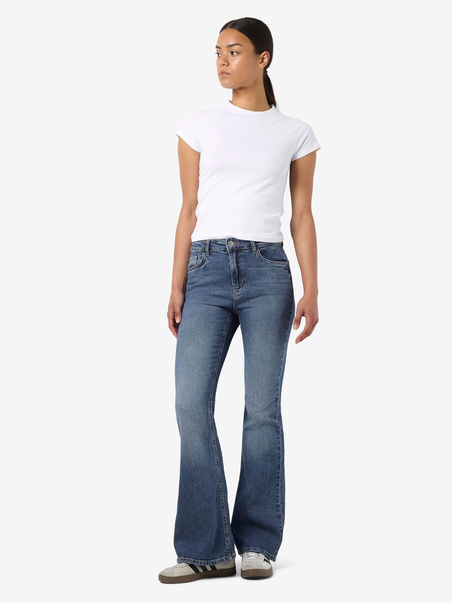 Noisy May PANTALONI A ZAMPA DI ELEFANTE, Medium Blue Denim, highres - 27034386_MediumBlueDenim_007.jpg