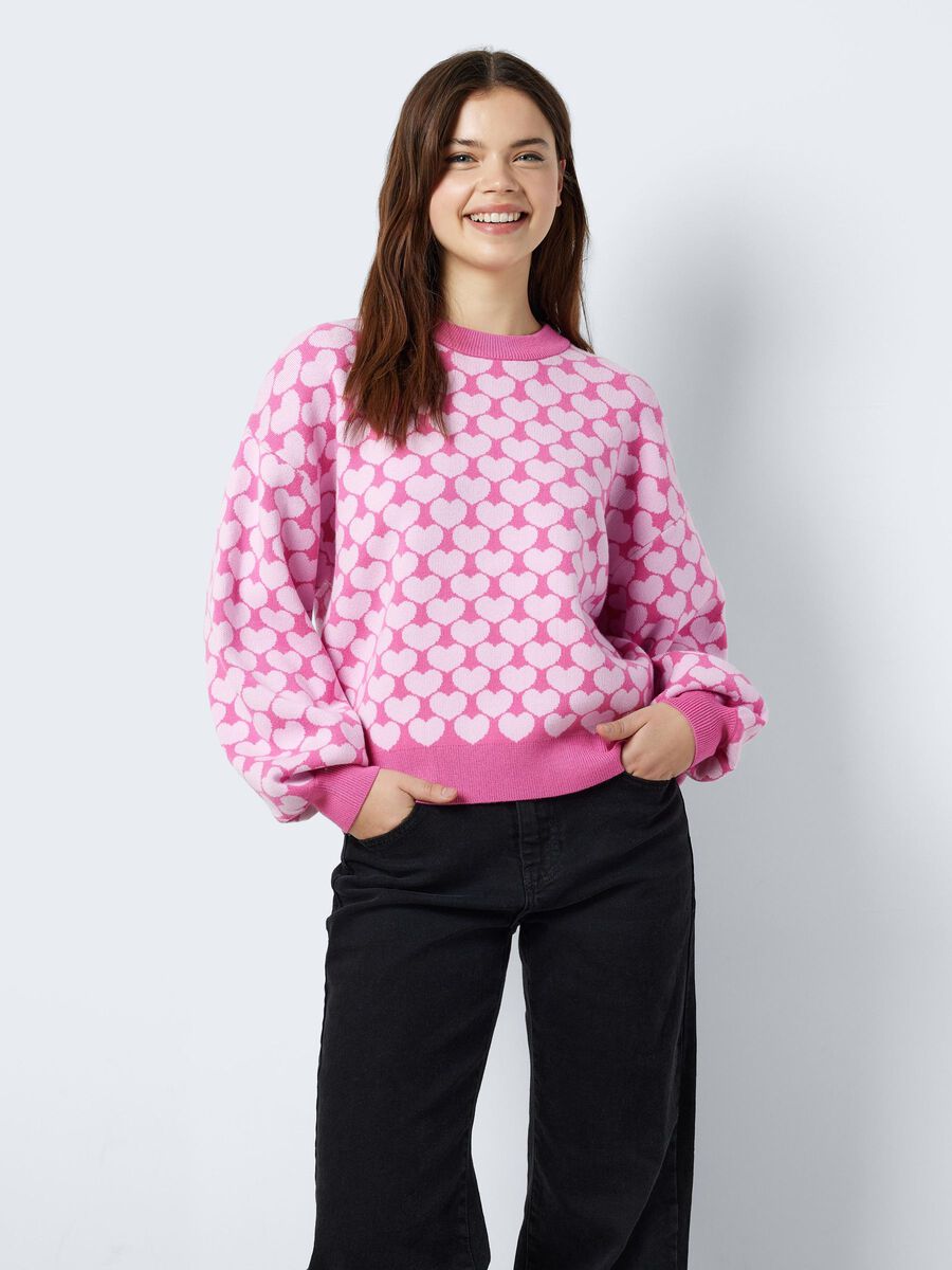 Noisy May KNITTED PATTERN PULLOVER, Pink Power, highres - 27028159_PinkPower_1107169_003.jpg