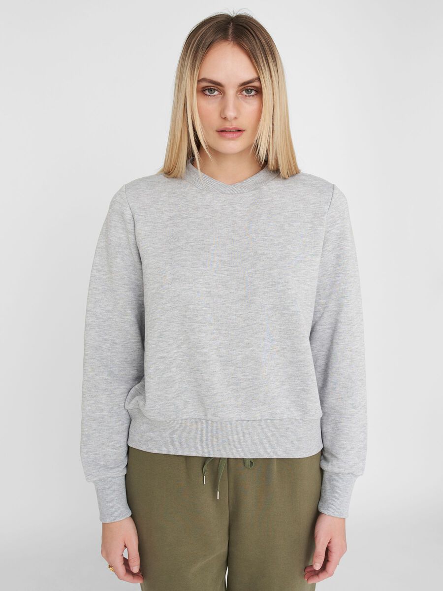 Noisy May MYK HØYHALSET SWEATSHIRT, Light Grey Melange, highres - 27015317_LightGreyMelange_003.jpg