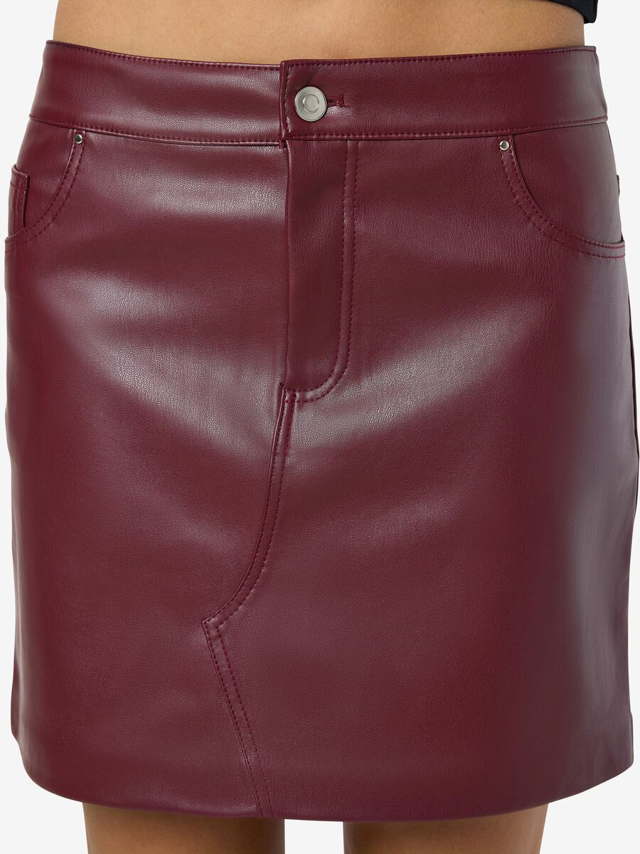 Carousel image - PU ROK VAN IMITATIELEER, Windsor Wine | 5